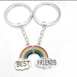 Best Friends Bff Rainbow Keychain